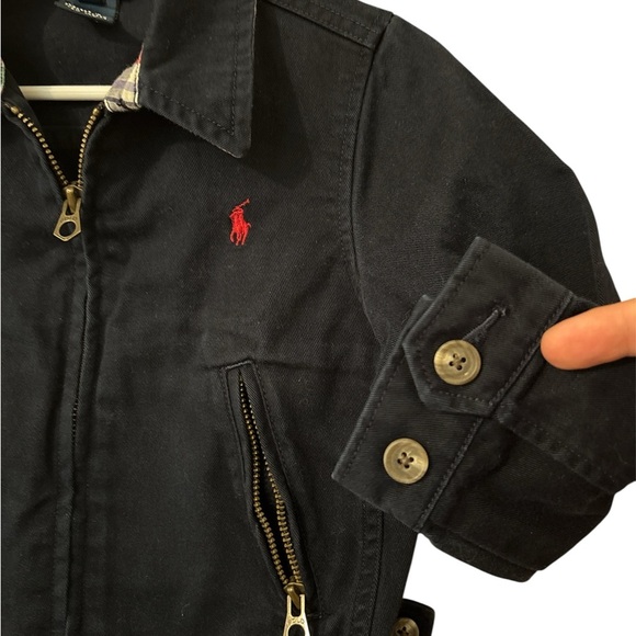 Polo Ralph Lauren Toddler Jacket Navy Blue Red Logo Cotton Size 2/2T - Picture 2 of 5